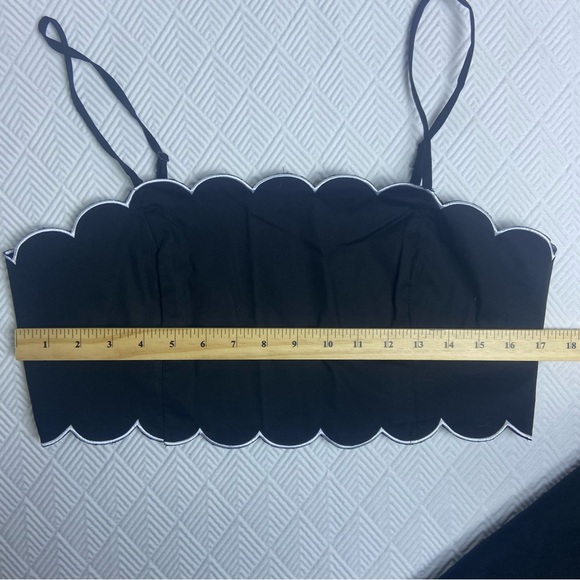 Women’s Black Two Piece Set Midi Skirt Crop Tank Wayf Large NWT - Picture 6 of 8
